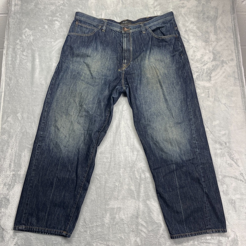 Vtg Sean‎ John Jeans Mens 44B (43x31) Blue Denim Loose Fit Faded Straight Leg